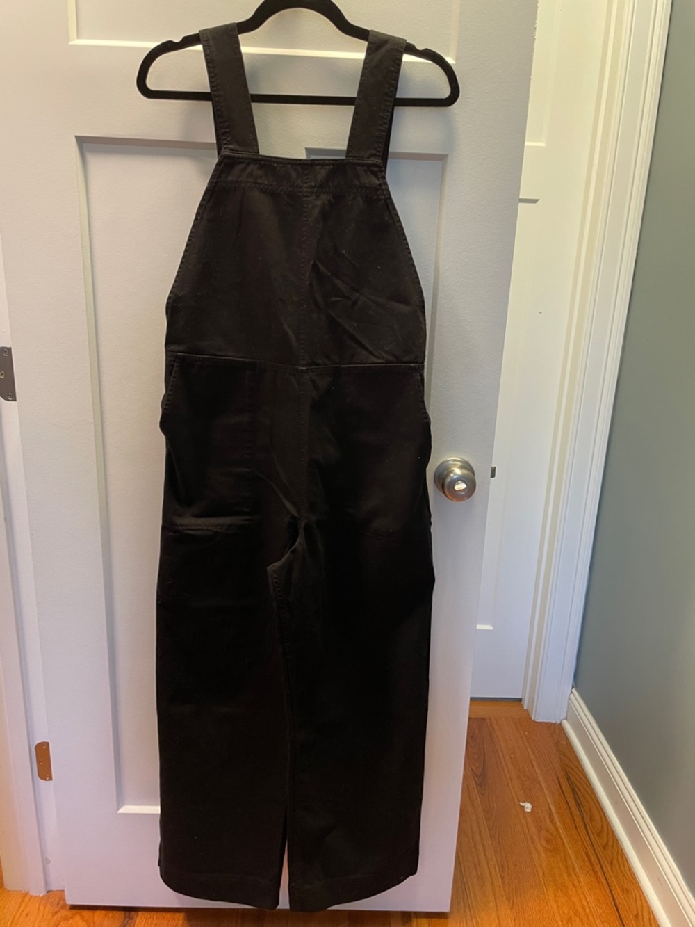 COS Black Canvas Overalls